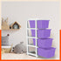 Stomo 4 Drawer Multi-Purpose Storage Organizer for Home and Office (Lavender)
